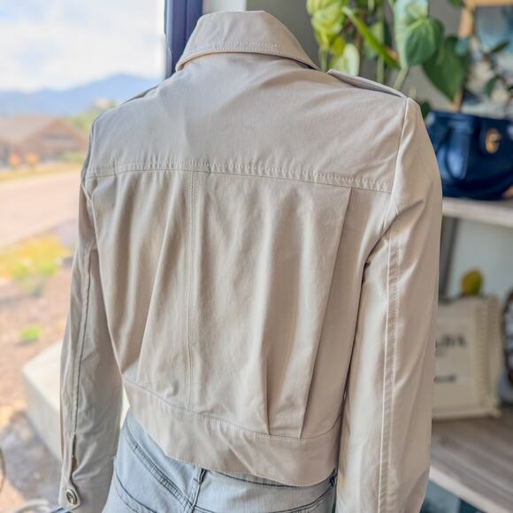 White House Black Market, Pearl Dust Cropped Utility Jacket-Women’s Size X-Small - Picture 7 of 13